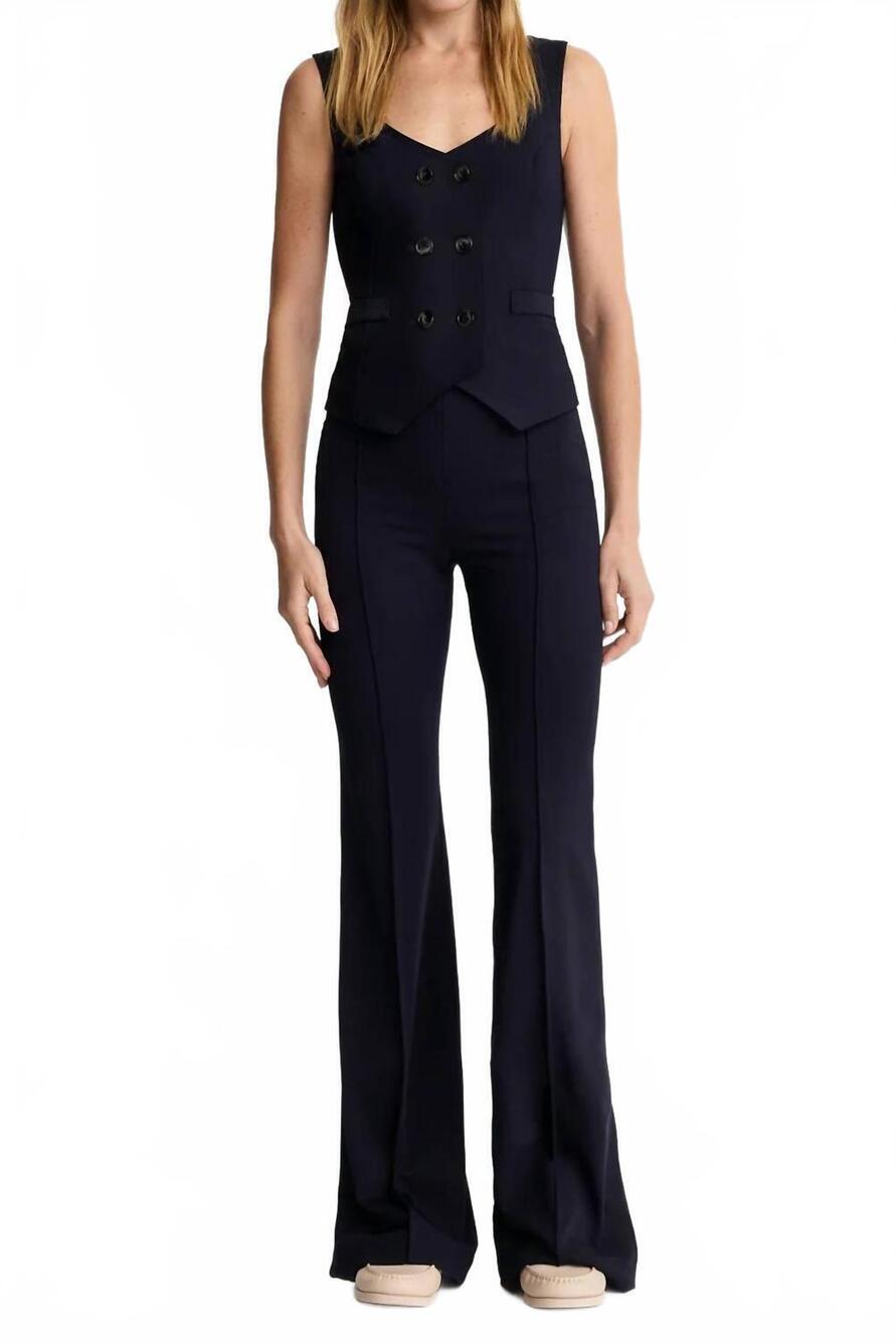 NEW SMYTHE women's db waistcoat in navy blue - Picture 5 of 6